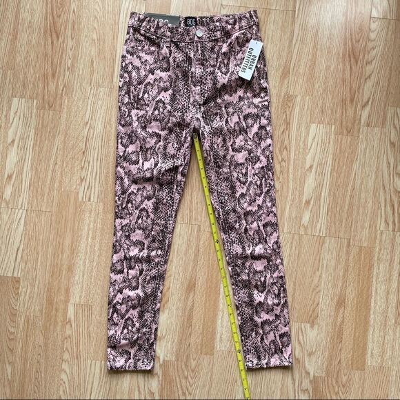 NWT BDG Urban Outfitters Pink Snakeskin Print High-Rise Skinny Jeans - Picture 4 of 10